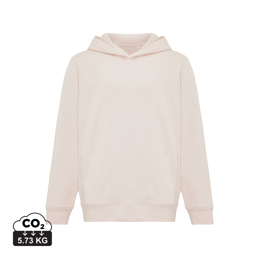 Sweat Enfant personnalisé coton bio 280g Iqoniq Yengo Kids cloud pink